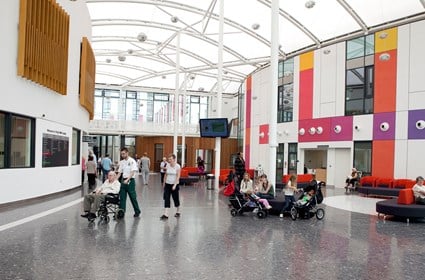Central walkway within King’s Mill Hospital main building