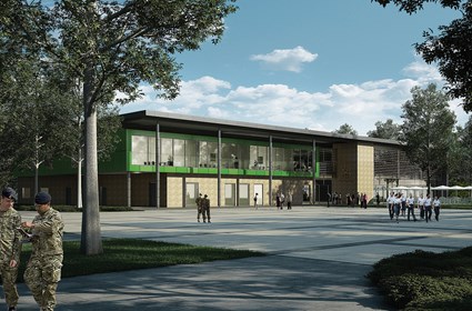 The recreational and communal space at Worthy Down will include retail and restaurant areas